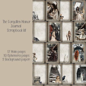 Forgotten Manor Ephemera: Creepy Scrapbooking & Journaling (Digital Download)