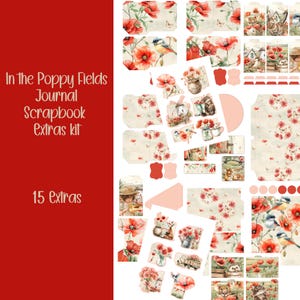In the Poppy Fields Extras kit Scrapbooking, Ephemera, Journal, Digital Download