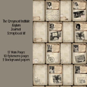 The Greymont Institute Asylum Digital download, Junk Journal, Scrapbooking Paper, Vintage Photos, Instant Download