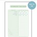 Workout Tracker Printable PDF Download, Green Boho Planner, Weekly ...