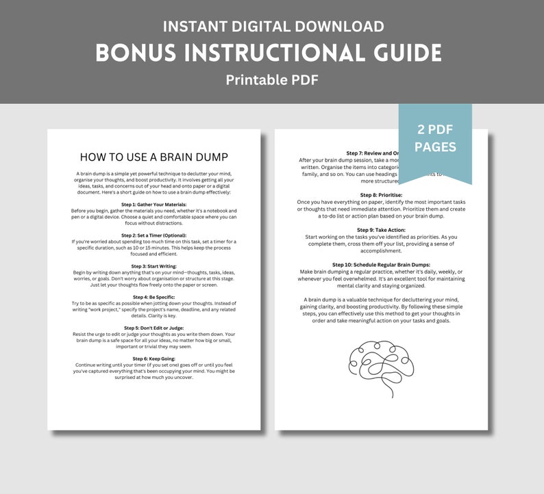 Lista de tareas imprimible en PDF, plantilla de lista de tareas, planificador de productividad, lista de tareas prioritarias, listas de tareas diarias imagen 3