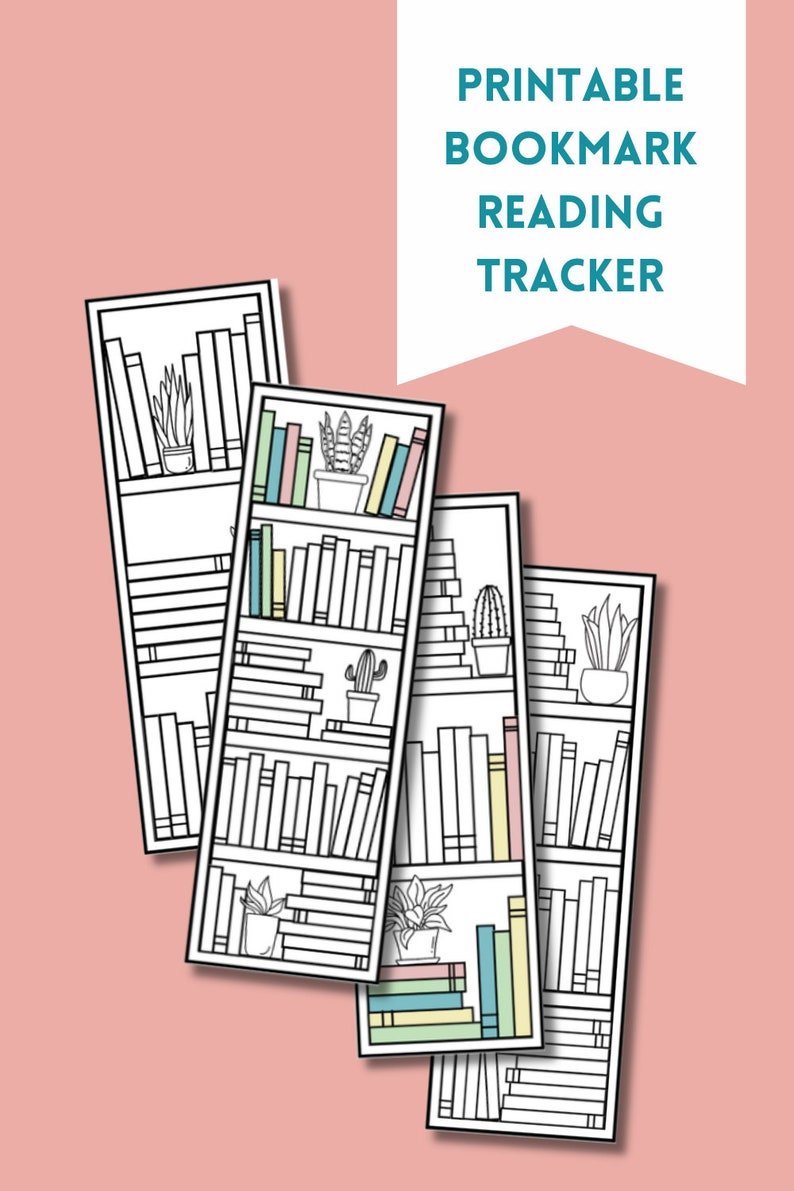 Bookshelf Reading Tracker Printable Bookmark, Instant Download PDF ...