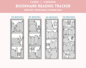 Bookshelf reading tracker printable bookmark, instant download PDF, reading log challenge, Coloring Bookshelf Tracker, Book Lover gift