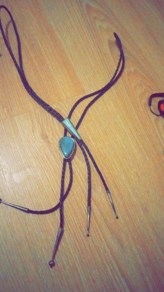 Navajo turquoise antique men's bolo ties - image 2