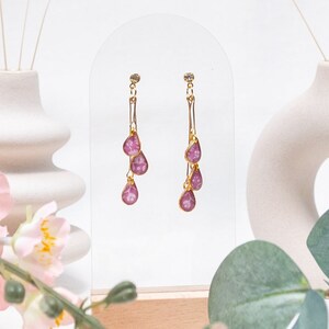 Harsoorbellen dieproze druppels - Sieraden voor dames