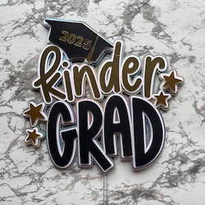 Decorazione per torta di laurea Kinder, laurea Kinder 2025, decorazioni per feste di laurea all'asilo, decorazioni per feste di laurea
