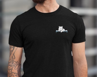 Linda camisa de oso polar, oso polar, camisa de oso polar, oso polar de bolsillo, carámbano, lindo, regalo de Navidad, amante de los animales, hombres y mujeres unisex