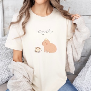 Camisa capivara, camisa amante de capivara, Capy-Chino, camisa vida selvagem, camiseta amante de animais, camisa animal fofa, camisas unissex para homens e mulheres,