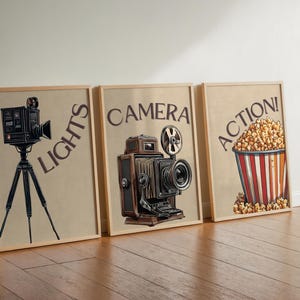 Movie Room Decor Home Cinema Wall Art for Movie Room Print Movie Night Sign for Theatre Room Movie Poster Print Digital Download Movie Room