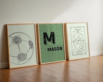 Personalized Soccer Prints: Boys Room Decor, Soccer Jersey Art (Digital Download)