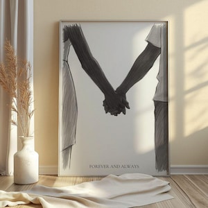Bedroom wall art - bedroom wall art over the bed - romantic couple poster - master bedroom wall decor - digital download - wall art quote