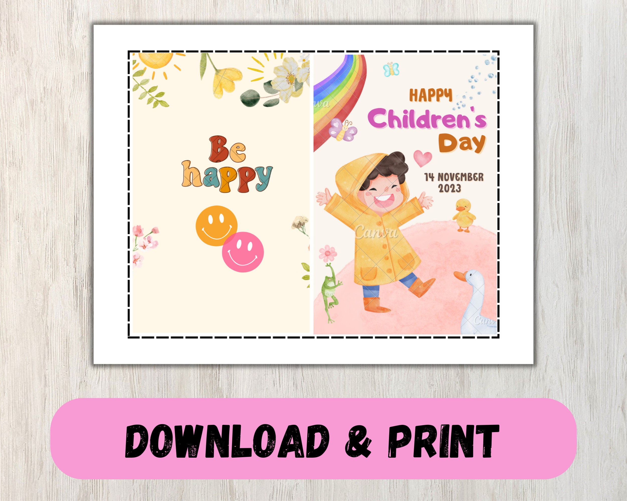 Printable Children's Day Card, Happy Children's Day Card, Cute Children ...