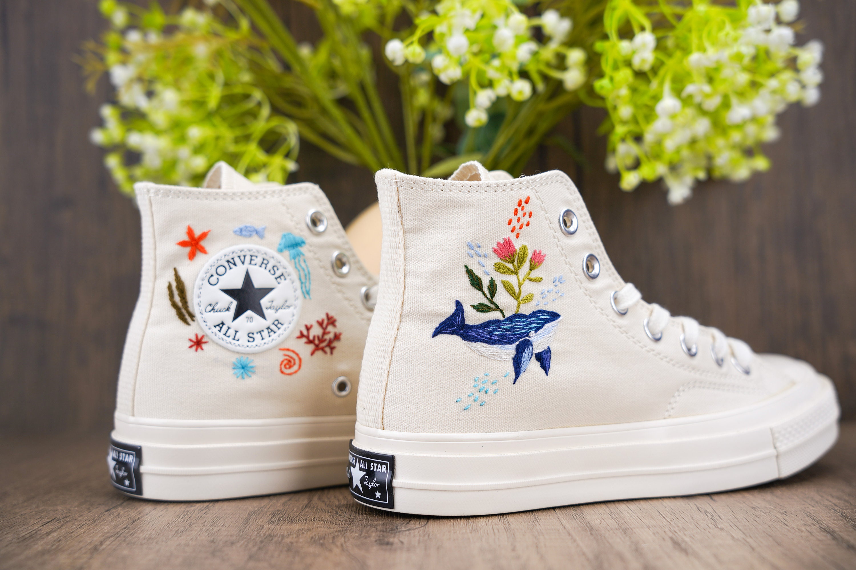Custom Converse Chuck Taylor Embroidered,personalized Converse ...