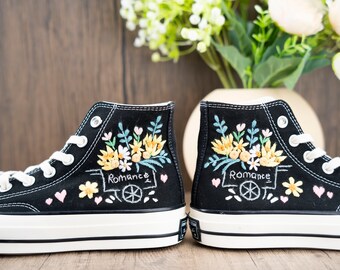 Converse Stickerei,Converse Custom,Converse Design,70er Jahre Schuh,Converse Schuh,Handgemacht,Anpassbar,Converse Chuck Taylor 1970er,Geschenke für Sie