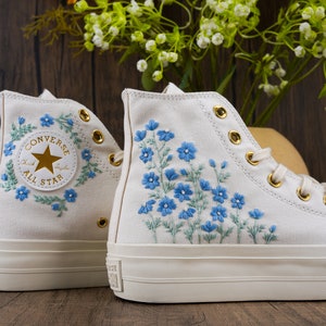embroidered converse,Custom converse,Custom Converse Platform,Wedding Flowers,Embroidered Platform Shoes,Bridal Converse,Bridal Sneakers