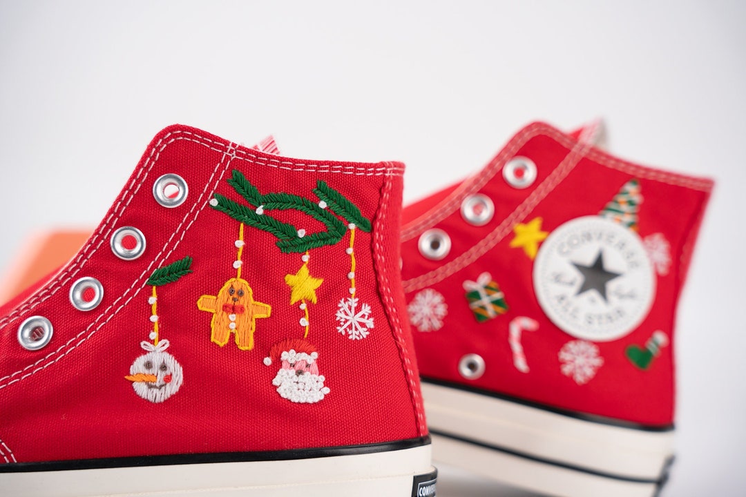 Converse Embroidery Converse Custom Converse Handmade Etsy