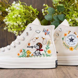 Snoopy Converse High Top Shoes