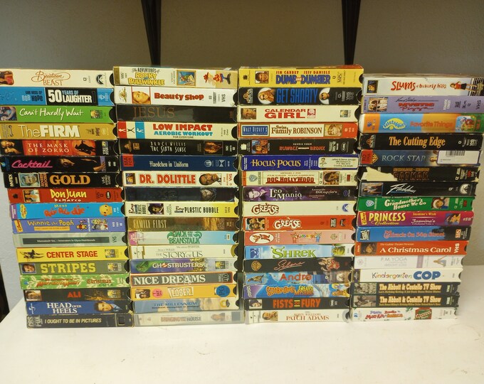 Lot of 30 VHS Video Tapes Vintage Oldies but Goodies Great Etsy