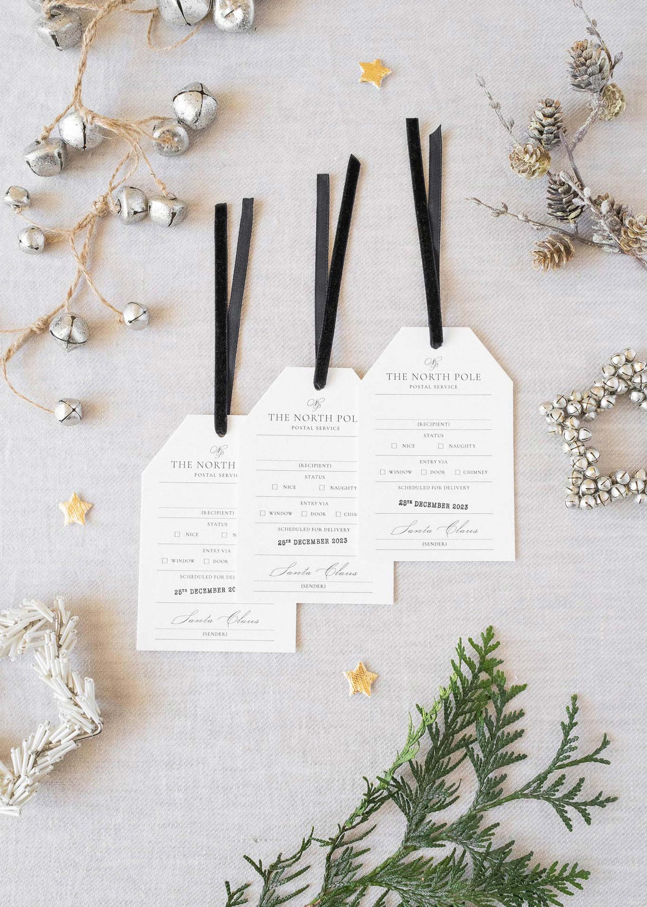 North Pole Postal Service Letterpress Gift Tag | Premium Christmas Gift ...