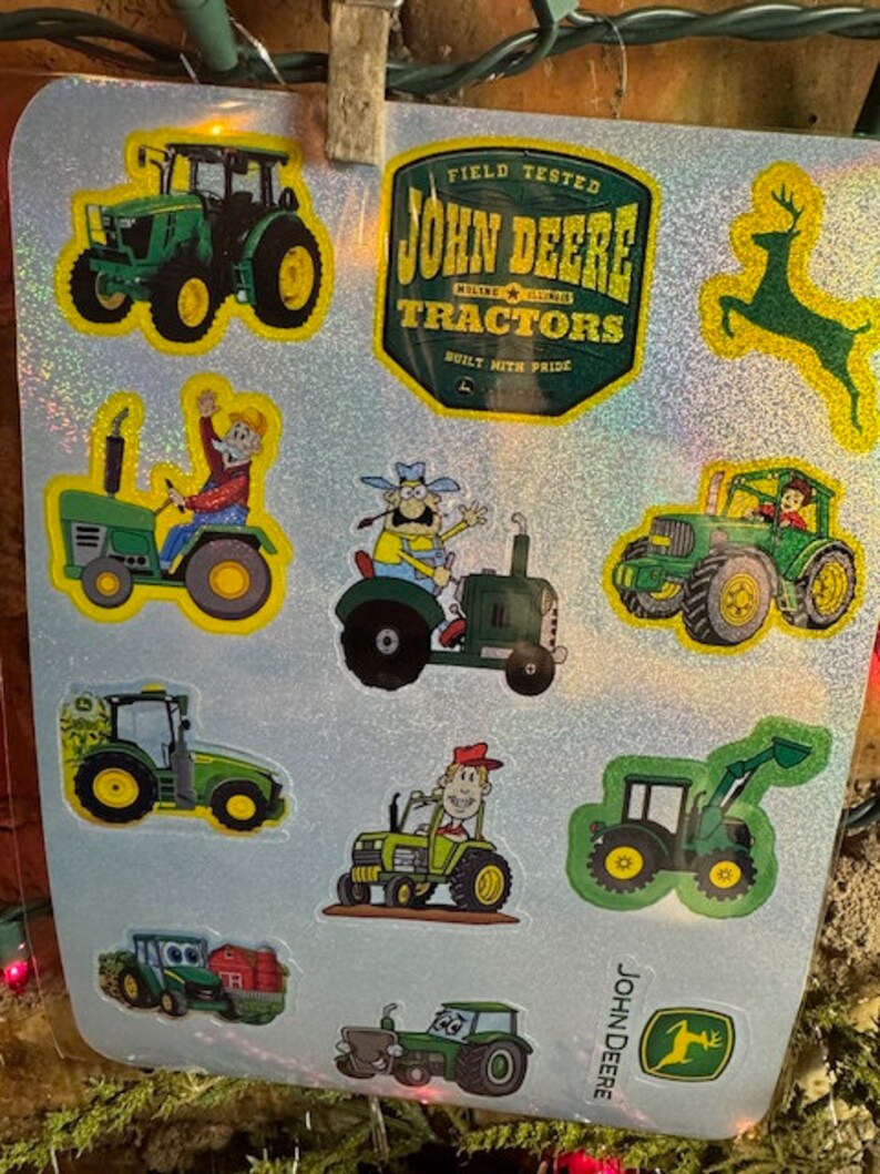 John Deere Sticker Sheet Etsy