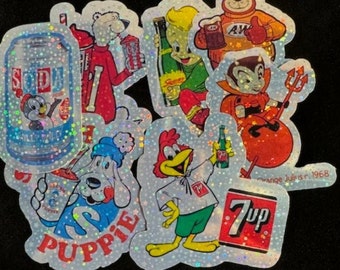 Classic Beverage Mascot Stickers