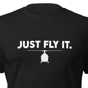 Just Fly It White Font Aviation Humor Unisex t-shirt
