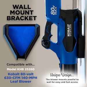 Wall Mount Bracket for Kobalt Leaf Blower – Model KHB 25280