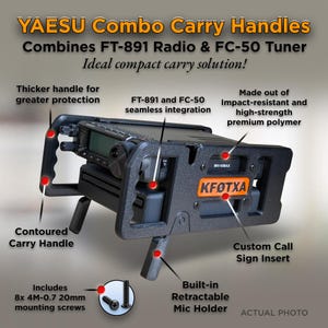 YAESU Combo Carry Handles for FC-50 Tuner and FT-891 Radio image 1