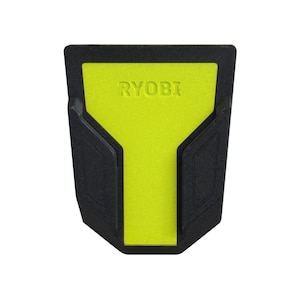 May include: A black and neon green RYOBI tool accessory. The neon green section has the brand name embossed. The tool has a unique shape with a rectangular top and a Y-shaped design in the center.