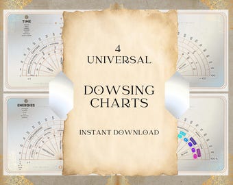 Pendulum Dowsing Charts, Printable Energy & Color Guides, Numerology, Time, and Spiritual Readings | Instant Download for Psychic Insights