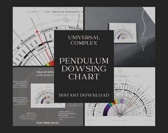 Universal Pendulum Dowsing Chart FIELD OF INTEGRITY  | A4 dowsing chart