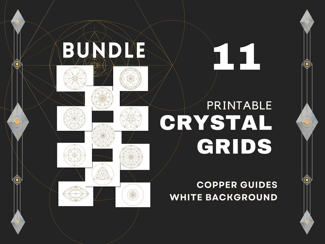 Printable Crystal Layout Grid Templates : Powerful Geometric - Etsy
