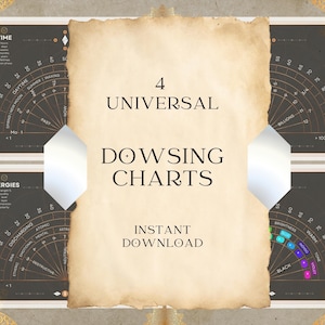 Printable Pendulum Chart Bundle, Sacred Geometry Dowsing Mats, Quantum Reading Tools, Pendulum Kit for Energies & Divination