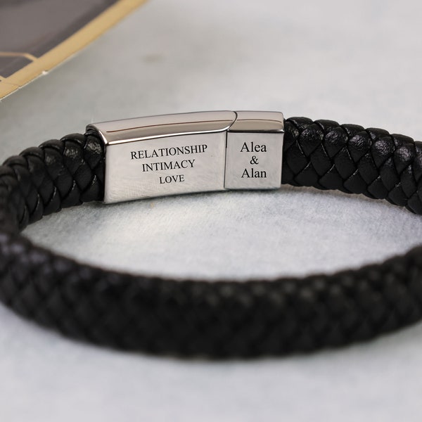 Mens Engraved Bracelet Etsy UK