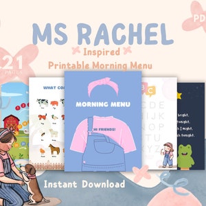 Ms Rachel Morning Menu worksheet Printable Homeschool Boy/Girl