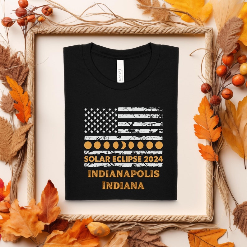 Total Solar Eclipse 2024 Tshirt Indianapolis Indiana Solar Etsy