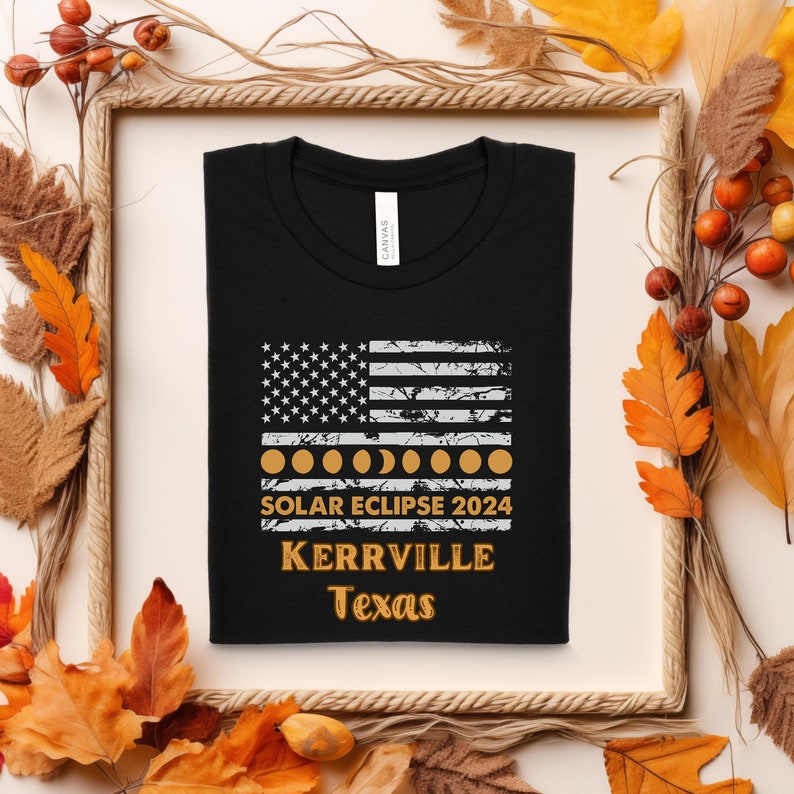 Total Solar Eclipse 2024 Tshirt Kerrville Texas, Eclipse Design, Total