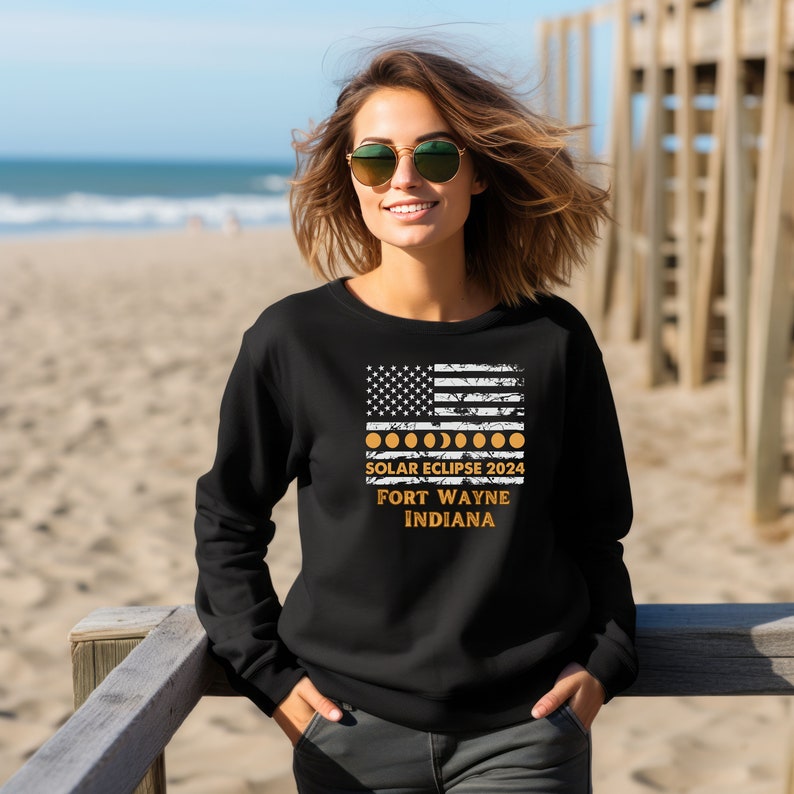 Total Eclipse 2024 Sweater Fort Wayne Indiana Eclipse 2024 Etsy