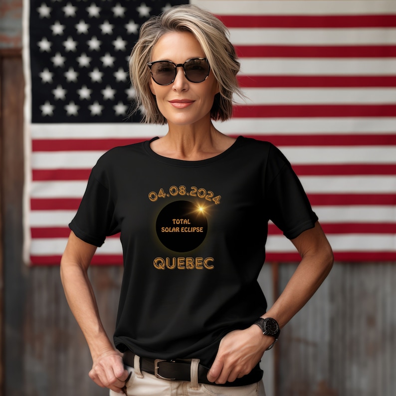 Total Solar Eclipse 2024 Tshirt Quebec 2024 Total Solar Etsy