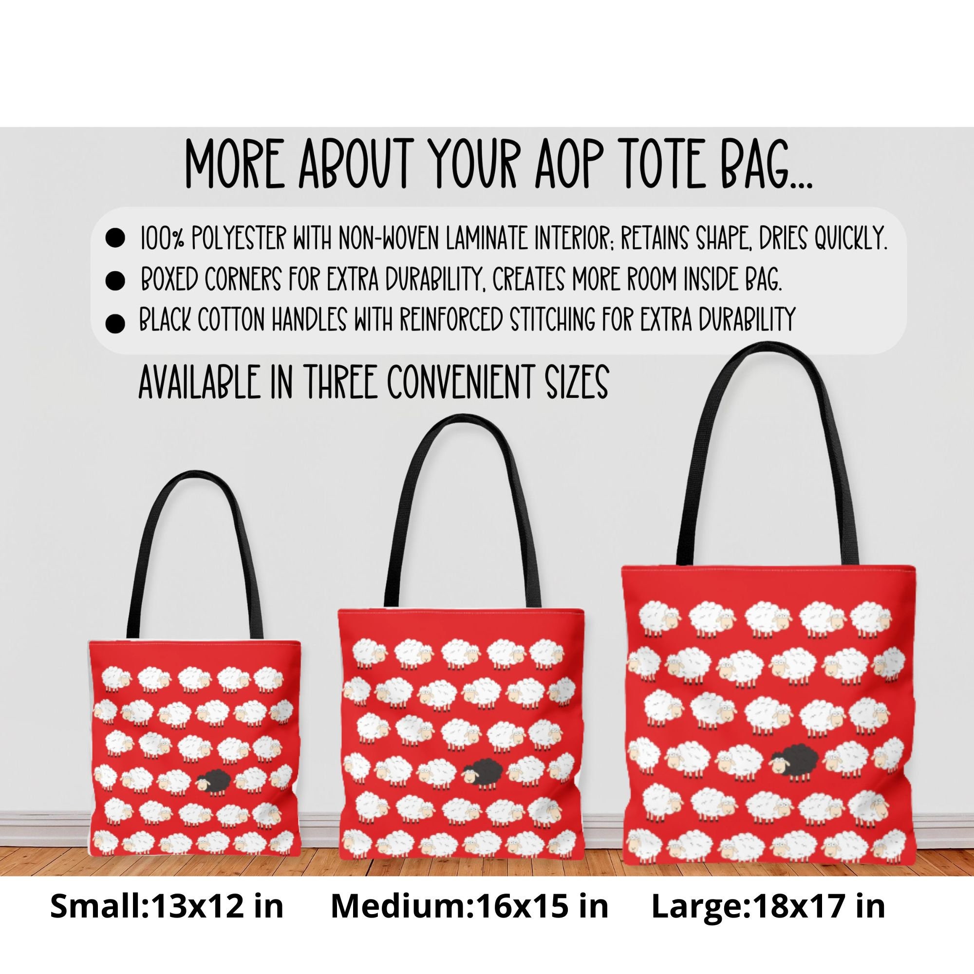 CafePress Black Sheep Canvas Tote Bag - Reusable Natural Canvas Shopping Bag With Graphic Print