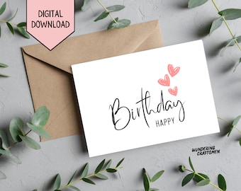 Editable Bestie Birthday Card Digital Happy Birthday Card for Best Friend Personalised Gift Idea for Bestie Birthday I Love Bestie Card Gift