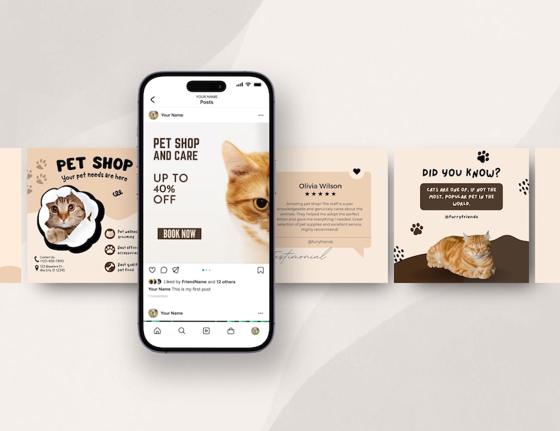 Canva templates for pet Instagram marketing