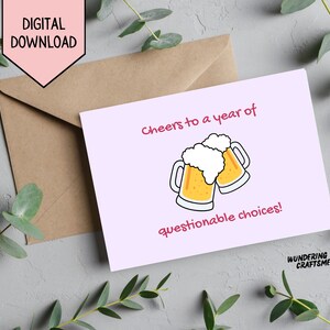 Carte d'anniversaire modifiable Bestie Carte numérique de joyeux anniversaire drôle pour le meilleur ami Bday Idée cadeau personnalisée pour Bestie