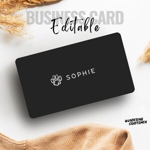 Minimalistic Business Card Template Custom Clean Professional Design Simple Pet Photography Business Card Template Design for Small Business