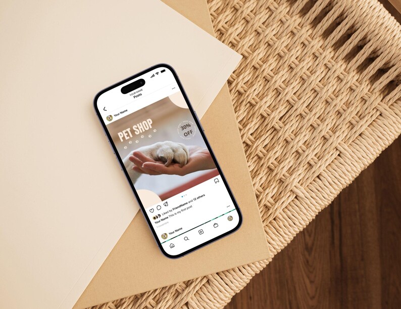 Customizable pet Instagram templates for dogs