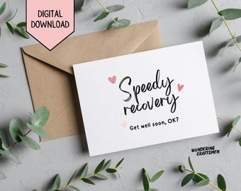 Tarjeta de recuperación rápida editable Bestie Get Well Soon Card para Bff Regalo de salud personalizado Apoyo de bienestar Pensativo animar deseos de curación