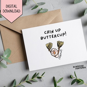 Tarjeta de ánimo divertida Tarjeta de ánimo personal para imprimir en casa Tarjeta de felicitación divertida Tarjeta de "te extraño" Regalo de amor radiante para el mejor amigo Tarjeta cómica