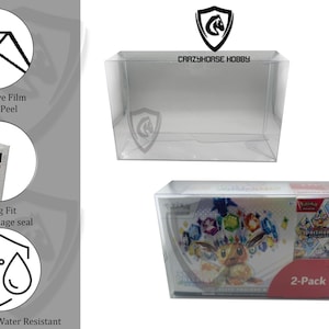 Peut inclure: Boîtier d'exposition en plastique transparent pour objets de collection. Le boîtier est conçu pour protéger le contenu de la poussière et de l'eau. L'image montre un pack de 2 d'un objet de collection à l'intérieur du boîtier. Le boîtier porte le texte "CRAZYHORSE HOBBY".