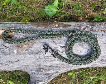Paracord Dog Leash - Camo Leash - Braided Pet Lead with Metal Clasp