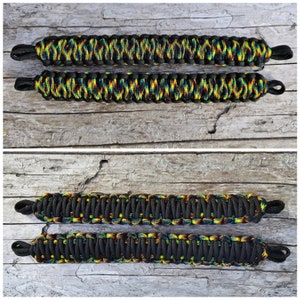 Roll Bar Paracord Bolt-In Style Grab Handles - Galaxy and Black - Compatible with Jeep Wrangler/Gladiator and Ford Bronco